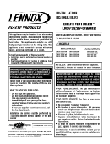 Lennox Hearth Products Millivolt LMDV-40 Series User manual