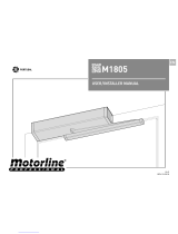 Motorline professional M1805 User& Installer's Manual