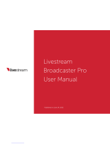 Livestream Broadcaster Pro User manual