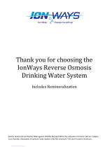 IonWays RO System Installation & Service Manual