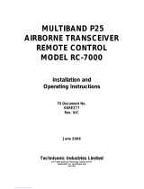 Technisonic Industries Limited RC-7000 Installation And Operating Instructions Manual