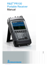 Rohde & Schwarz PR100 User manual