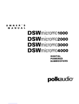 Polk Audio DSW MICROPRO 3000 Owner's manual