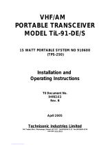 Technisonic Industries Limited TiL-91-DE/S Installation And Operating Instructions Manual