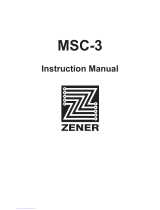 Zener MSC-3 User manual