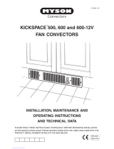 Myson Kickspace 600-12V Operating instructions