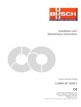 Busch COBRA BC 0200 F Installation And Maintenance Instructions Manual
