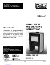 Pacific energy NEO 2.5 INSERT Installation And Operating Instructions Manual