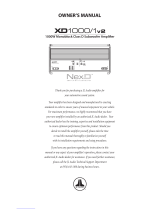 JL Audio XD1000 Owner's manual