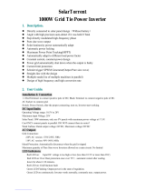 SolarTorrent 1000W Grid Tie Power Inverter User manual