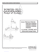 Power-flo PFSE3024 Series Installation, Service & Parts Manual