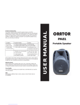 ORATOR PA81 User manual