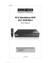 König SEC-DVR304-2 User manual