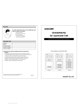 Kocom KDP-112B Manual For Operation And Installation