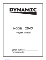 Dynamic 2040 User manual