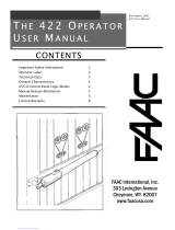 FAAC 422 VHS User manual
