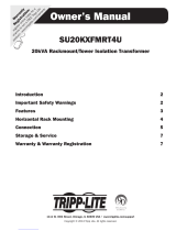 Tripp Lite SU20KXFMRT4U Isolation Transformer Owner's manual