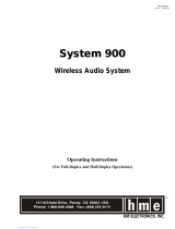 HME System 900 Operating Instructions Manual