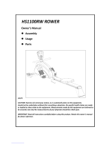 Healthstream HS1100RW ROWER Owner's manual