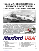 Maxford USA Gee Bee Model Y Senior Sportster Operating instructions