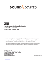 Sound Devices 788T User Manual Addendum