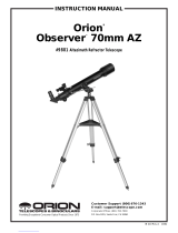 ORION TELESCOPES & BINOCULARS Observer 70mm AZ 9881 User manual