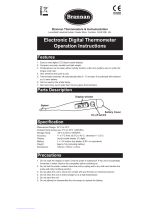 Brannan Electronic Digital Thermometer Operation Instructions