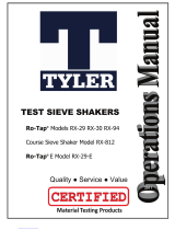 Tyler Ro-Tap RX-29-E Operating instructions