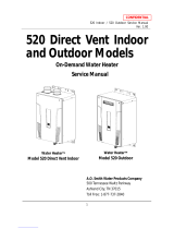 A.O. Smith 520 Direct Vent Indoor User manual
