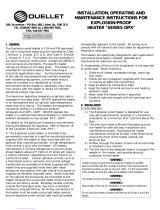 Ouellet SERIES OPX Installation, Operating And Maintenance Instructions