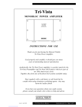 Musical Fidelity Tri-Vista Instructions For Use Manual