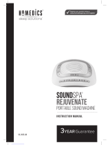 HoMedics SoundSpa Rejuvenate SS-2025 User manual