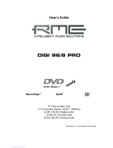 RME Audio DIGI 96/8 PRO User manual