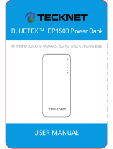 Tecknet BLUETEK iEP1500 Power Bank User manual