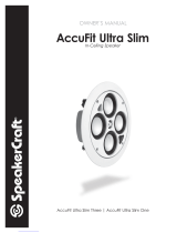 SpeakerCraft AccuFit Ultra Slim Three Owner's manual