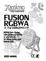 Xstatic Pro Lightning FUSION RGBWA X-Par36RGBWA1W User manual
