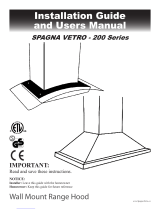 Spagna Vetro SV190 Series Installation Manual And User's Manual