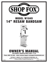 Shop fox W1849 Owner's manual