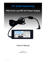 Pro Audio Eng PAE-Kx33 Owner's manual