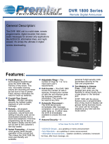 PREMIER TECHNOLOGIES DVR 1800 Series Quick start guide
