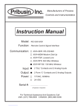 Pribusin RCI-200-RF150 Instrument Manual