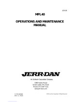 Jerr-Dan MPL40 Operation and Maintenance Manual