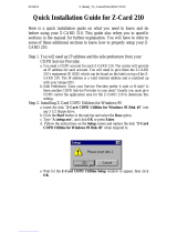 Z Com M4Y-ZCARD210 User manual