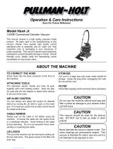 Pullman Holt Hank Jr Operation & Care Instructions Manual