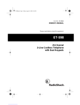 Radio Shack ET-598 User manual