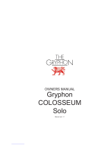 Gryphon COLOSSEUM Solo Owner's manual