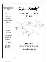 Gym Dandy TT-210 Owner's manual