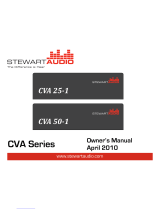 Stewart Audio CVA 50-1 Owner's manual