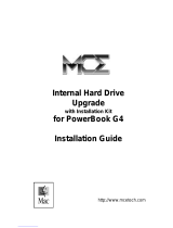 MCE Technologies Internal Hard Drive upgrade Installation guide