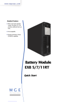 MGE UPS Systems EXB 7 Quick start guide